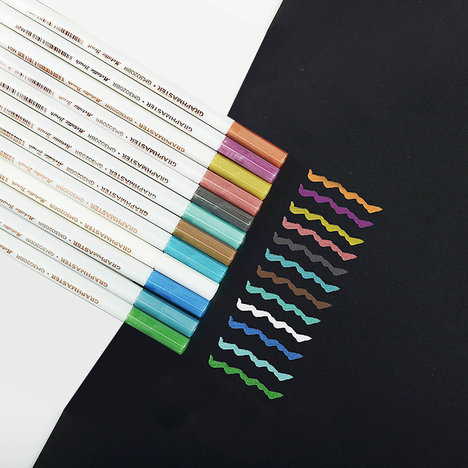 12pcs 12 색 다기능 부활절 Diy 낙서 펜 쓰기 및 지울 수있는 아트 마커 펜 1ml 학생 용품